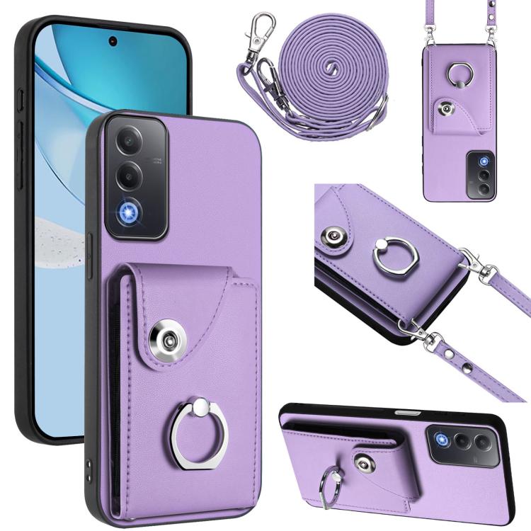 Organ Card Bag Ring Holder Phone Case with Long Lanyard, For OPPO A5 Energy / A5 Pro Global, For OPPO A3 Pro Global / A3 Energy, For OPPO Reno12 Pro Global, For OPPO Reno12 Global