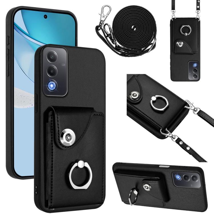 Organ Card Bag Ring Holder Phone Case with Long Lanyard, For OPPO A5 Energy / A5 Pro Global, For OPPO A3 Pro Global / A3 Energy, For OPPO Reno12 Pro Global, For OPPO Reno12 Global