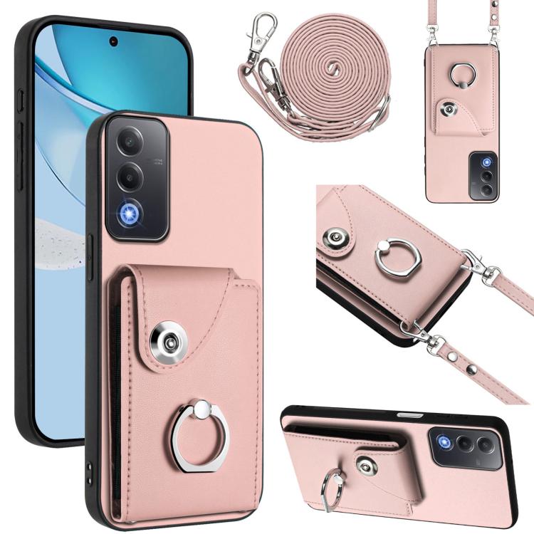 Organ Card Bag Ring Holder Phone Case with Long Lanyard, For OPPO A5 Energy / A5 Pro Global, For OPPO A3 Pro Global / A3 Energy, For OPPO Reno12 Pro Global, For OPPO Reno12 Global