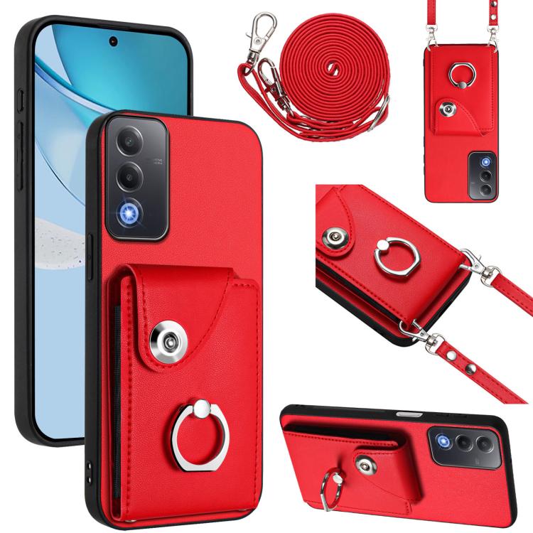 Organ Card Bag Ring Holder Phone Case with Long Lanyard, For OPPO A5 Energy / A5 Pro Global, For OPPO A3 Pro Global / A3 Energy, For OPPO Reno12 Pro Global, For OPPO Reno12 Global