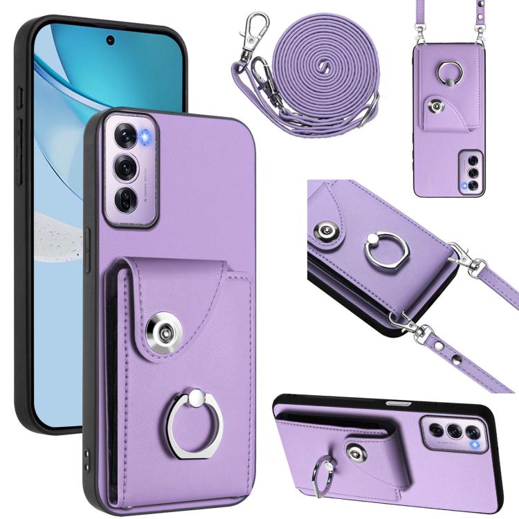 Organ Card Bag Ring Holder Phone Case with Long Lanyard, For OPPO A5 Energy / A5 Pro Global, For OPPO A3 Pro Global / A3 Energy, For OPPO Reno12 Pro Global, For OPPO Reno12 Global