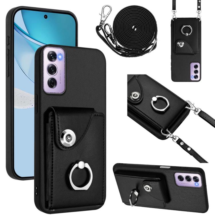 Organ Card Bag Ring Holder Phone Case with Long Lanyard, For OPPO A5 Energy / A5 Pro Global, For OPPO A3 Pro Global / A3 Energy, For OPPO Reno12 Pro Global, For OPPO Reno12 Global