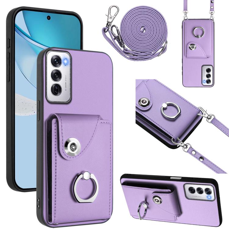 Organ Card Bag Ring Holder Phone Case with Long Lanyard, For OPPO A5 Energy / A5 Pro Global, For OPPO A3 Pro Global / A3 Energy, For OPPO Reno12 Pro Global, For OPPO Reno12 Global