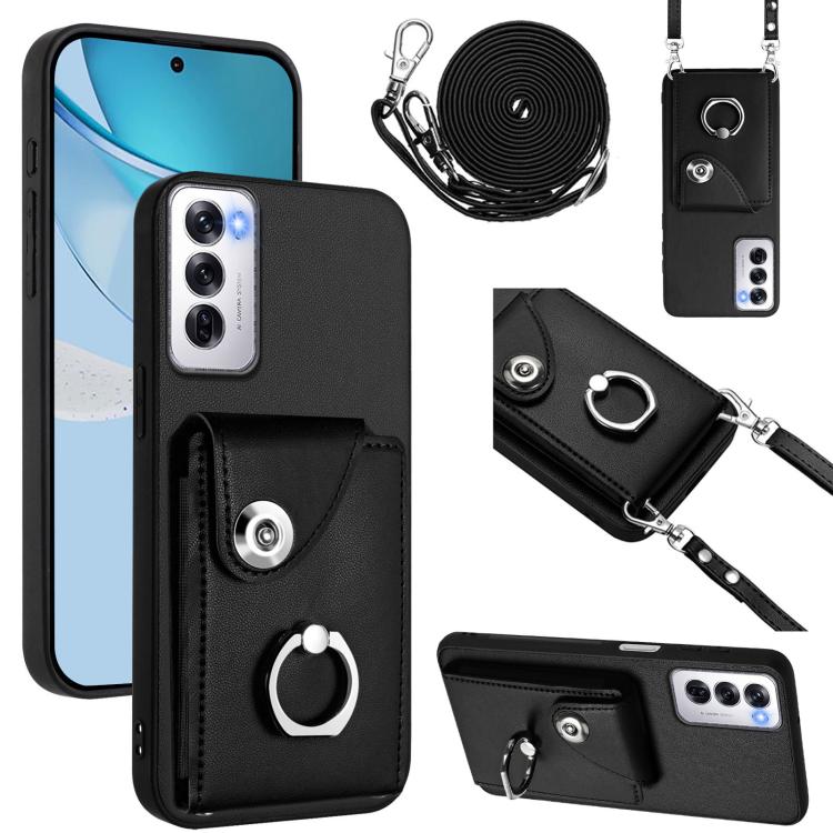 Organ Card Bag Ring Holder Phone Case with Long Lanyard, For OPPO A5 Energy / A5 Pro Global, For OPPO A3 Pro Global / A3 Energy, For OPPO Reno12 Pro Global, For OPPO Reno12 Global