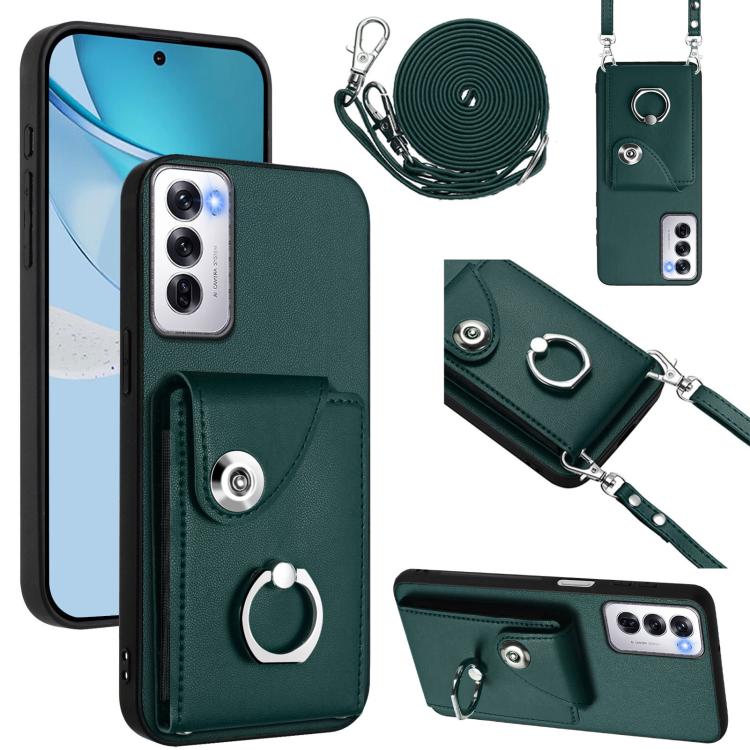 Organ Card Bag Ring Holder Phone Case with Long Lanyard, For OPPO A5 Energy / A5 Pro Global, For OPPO A3 Pro Global / A3 Energy, For OPPO Reno12 Pro Global, For OPPO Reno12 Global