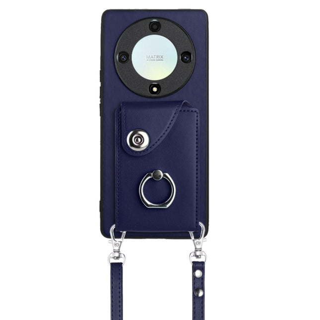 Organ Card Bag Ring Holder Phone Case with Long Lanyard, For Honor X9a / Magic5 Lite