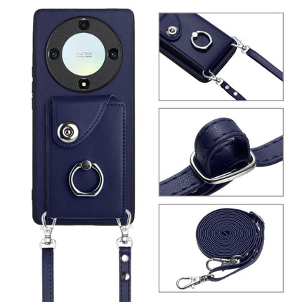 Organ Card Bag Ring Holder Phone Case with Long Lanyard, For Honor X9a / Magic5 Lite