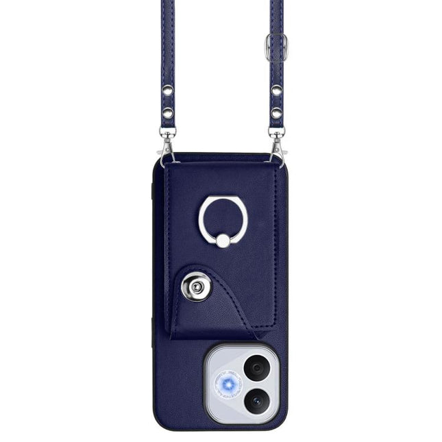 Organ Card Bag Ring Holder Phone Case with Long Lanyard, For Honor 400 Lite Global / X70i, For Honor X8c 4G, For Honor X60 Pro / X9c, For Honor X60 / X9c Smart