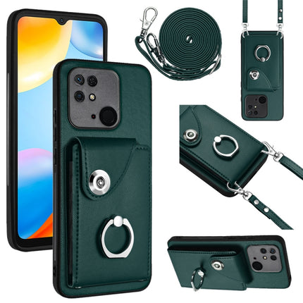 Organ Card Bag Ring Holder Phone Case with Long Lanyard, For Xiaomi Redmi 12C / 11A, For Xiaomi Redmi 10C
