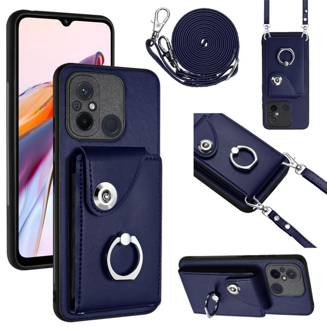 Organ Card Bag Ring Holder Phone Case with Long Lanyard, For Xiaomi Redmi 12C / 11A, For Xiaomi Redmi 10C