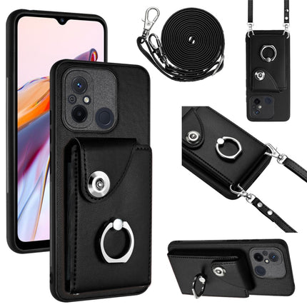 Organ Card Bag Ring Holder Phone Case with Long Lanyard, For Xiaomi Redmi 12C / 11A, For Xiaomi Redmi 10C