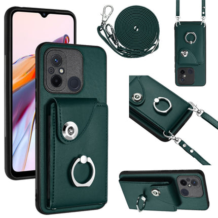 Organ Card Bag Ring Holder Phone Case with Long Lanyard, For Xiaomi Redmi 12C / 11A, For Xiaomi Redmi 10C