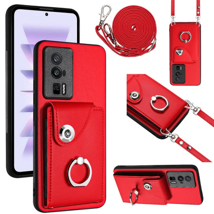 Organ Card Bag Ring Holder Phone Case with Long Lanyard, For Xiaomi Redmi Note 12 Turbo, For Xiaomi Redmi K60 / K60 Pro, For Xiaomi Redmi Note 12S 4G Global, For Xiaomi Redmi 12 4G Global