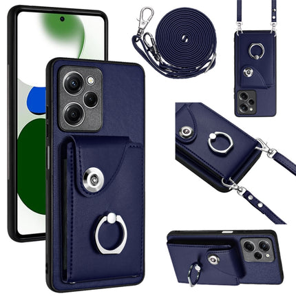 Organ Card Bag Ring Holder Phone Case with Long Lanyard, For Xiaomi Redmi Note 12 Pro+ 5G Global, For Xiaomi Redmi Note 12 Pro 5G Global, For Xiaomi Redmi Note 12 Pro Speed, For Xiaomi Redmi Note 12 5G Global