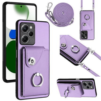 Organ Card Bag Ring Holder Phone Case with Long Lanyard, For Xiaomi Redmi Note 12 Pro+ 5G Global, For Xiaomi Redmi Note 12 Pro 5G Global, For Xiaomi Redmi Note 12 Pro Speed, For Xiaomi Redmi Note 12 5G Global