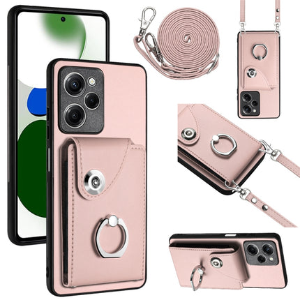 Organ Card Bag Ring Holder Phone Case with Long Lanyard, For Xiaomi Redmi Note 12 Pro+ 5G Global, For Xiaomi Redmi Note 12 Pro 5G Global, For Xiaomi Redmi Note 12 Pro Speed, For Xiaomi Redmi Note 12 5G Global