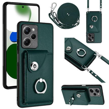 Organ Card Bag Ring Holder Phone Case with Long Lanyard, For Xiaomi Redmi Note 12 Pro+ 5G Global, For Xiaomi Redmi Note 12 Pro 5G Global, For Xiaomi Redmi Note 12 Pro Speed, For Xiaomi Redmi Note 12 5G Global