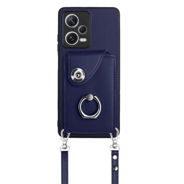 Organ Card Bag Ring Holder Phone Case with Long Lanyard, For Xiaomi Redmi Note 12 Pro+ 5G Global, For Xiaomi Redmi Note 12 Pro 5G Global, For Xiaomi Redmi Note 12 Pro Speed, For Xiaomi Redmi Note 12 5G Global
