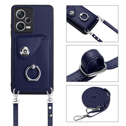 Organ Card Bag Ring Holder Phone Case with Long Lanyard, For Xiaomi Redmi Note 12 Pro+ 5G Global, For Xiaomi Redmi Note 12 Pro 5G Global, For Xiaomi Redmi Note 12 Pro Speed, For Xiaomi Redmi Note 12 5G Global