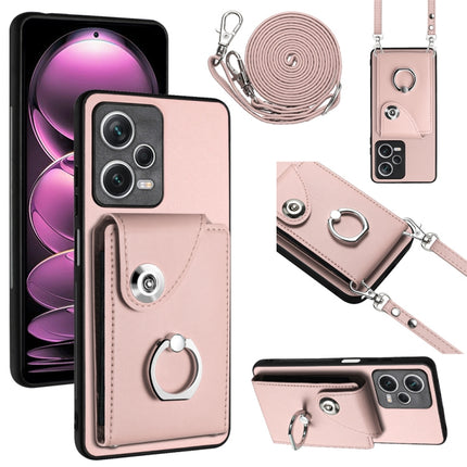 Organ Card Bag Ring Holder Phone Case with Long Lanyard, For Xiaomi Redmi Note 12 Pro+ 5G Global, For Xiaomi Redmi Note 12 Pro 5G Global, For Xiaomi Redmi Note 12 Pro Speed, For Xiaomi Redmi Note 12 5G Global