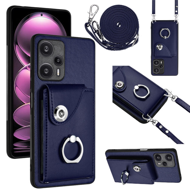 Organ Card Bag Ring Holder Phone Case with Long Lanyard, For Xiaomi Redmi Note 12 Turbo, For Xiaomi Redmi K60 / K60 Pro, For Xiaomi Redmi Note 12S 4G Global, For Xiaomi Redmi 12 4G Global