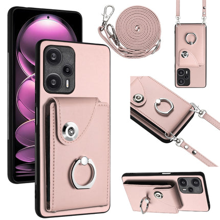 Organ Card Bag Ring Holder Phone Case with Long Lanyard, For Xiaomi Redmi Note 12 Turbo, For Xiaomi Redmi K60 / K60 Pro, For Xiaomi Redmi Note 12S 4G Global, For Xiaomi Redmi 12 4G Global