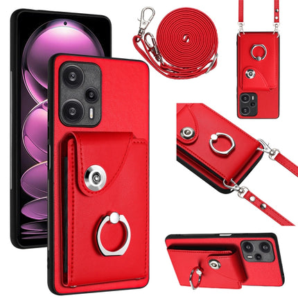 Organ Card Bag Ring Holder Phone Case with Long Lanyard, For Xiaomi Redmi Note 12 Turbo, For Xiaomi Redmi K60 / K60 Pro, For Xiaomi Redmi Note 12S 4G Global, For Xiaomi Redmi 12 4G Global