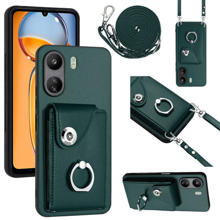 Organ Card Bag Ring Holder Phone Case with Long Lanyard, For Xiaomi Redmi 13C 4G / Poco C65, For Xiaomi Redmi Note 13 5G Global, For Xiaomi Redmi Note 13 Pro+, For Xiaomi Redmi Note 13 Pro 5G Global