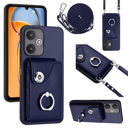 Organ Card Bag Ring Holder Phone Case with Long Lanyard, For Xiaomi Redmi A3 4G, For Xiaomi Redmi Note 13 Pro 4G Global, For Xiaomi Redmi Note 13 4G Global, For Xiaomi Redmi 13C 5G / Redmi 13R