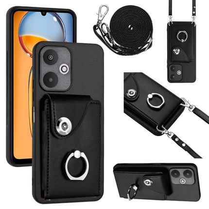 Organ Card Bag Ring Holder Phone Case with Long Lanyard, For Xiaomi Redmi A3 4G, For Xiaomi Redmi Note 13 Pro 4G Global, For Xiaomi Redmi Note 13 4G Global, For Xiaomi Redmi 13C 5G / Redmi 13R