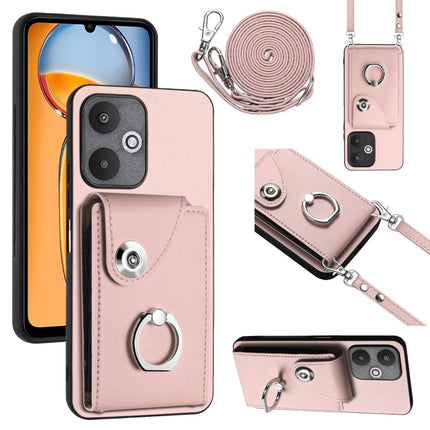 Organ Card Bag Ring Holder Phone Case with Long Lanyard, For Xiaomi Redmi A3 4G, For Xiaomi Redmi Note 13 Pro 4G Global, For Xiaomi Redmi Note 13 4G Global, For Xiaomi Redmi 13C 5G / Redmi 13R