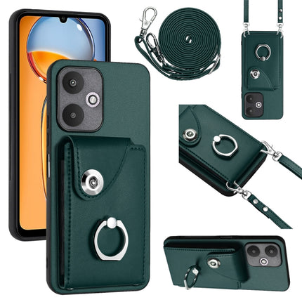 Organ Card Bag Ring Holder Phone Case with Long Lanyard, For Xiaomi Redmi A3 4G, For Xiaomi Redmi Note 13 Pro 4G Global, For Xiaomi Redmi Note 13 4G Global, For Xiaomi Redmi 13C 5G / Redmi 13R