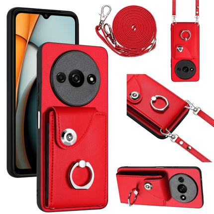Organ Card Bag Ring Holder Phone Case with Long Lanyard, For Xiaomi Redmi A3 4G, For Xiaomi Redmi Note 13 Pro 4G Global, For Xiaomi Redmi Note 13 4G Global, For Xiaomi Redmi 13C 5G / Redmi 13R