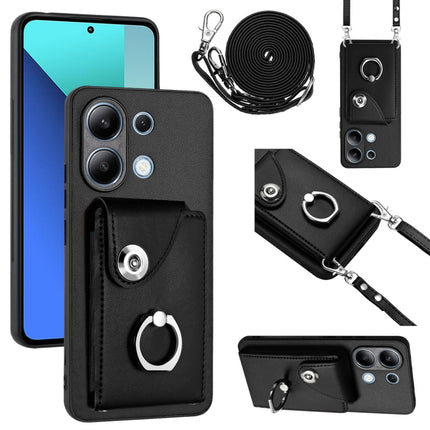 Organ Card Bag Ring Holder Phone Case with Long Lanyard, For Xiaomi Redmi A3 4G, For Xiaomi Redmi Note 13 Pro 4G Global, For Xiaomi Redmi Note 13 4G Global, For Xiaomi Redmi 13C 5G / Redmi 13R