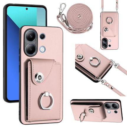 Organ Card Bag Ring Holder Phone Case with Long Lanyard, For Xiaomi Redmi A3 4G, For Xiaomi Redmi Note 13 Pro 4G Global, For Xiaomi Redmi Note 13 4G Global, For Xiaomi Redmi 13C 5G / Redmi 13R