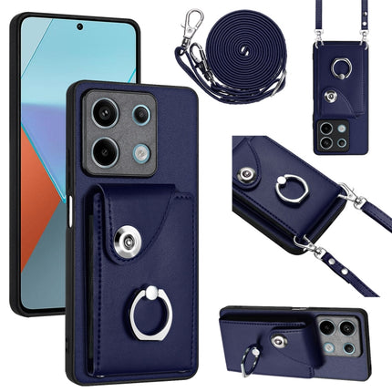 Organ Card Bag Ring Holder Phone Case with Long Lanyard, For Xiaomi Redmi 13C 4G / Poco C65, For Xiaomi Redmi Note 13 5G Global, For Xiaomi Redmi Note 13 Pro+, For Xiaomi Redmi Note 13 Pro 5G Global