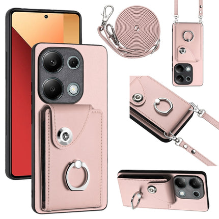 Organ Card Bag Ring Holder Phone Case with Long Lanyard, For Xiaomi Redmi A3 4G, For Xiaomi Redmi Note 13 Pro 4G Global, For Xiaomi Redmi Note 13 4G Global, For Xiaomi Redmi 13C 5G / Redmi 13R