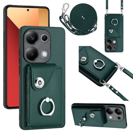 Organ Card Bag Ring Holder Phone Case with Long Lanyard, For Xiaomi Redmi A3 4G, For Xiaomi Redmi Note 13 Pro 4G Global, For Xiaomi Redmi Note 13 4G Global, For Xiaomi Redmi 13C 5G / Redmi 13R