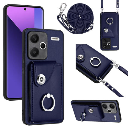 Organ Card Bag Ring Holder Phone Case with Long Lanyard, For Xiaomi Redmi 13C 4G / Poco C65, For Xiaomi Redmi Note 13 5G Global, For Xiaomi Redmi Note 13 Pro+, For Xiaomi Redmi Note 13 Pro 5G Global