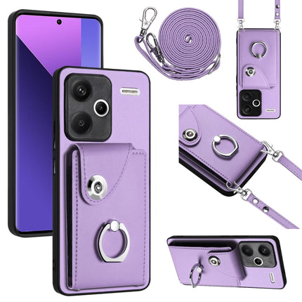 Organ Card Bag Ring Holder Phone Case with Long Lanyard, For Xiaomi Redmi 13C 4G / Poco C65, For Xiaomi Redmi Note 13 5G Global, For Xiaomi Redmi Note 13 Pro+, For Xiaomi Redmi Note 13 Pro 5G Global