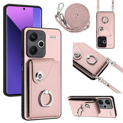 Organ Card Bag Ring Holder Phone Case with Long Lanyard, For Xiaomi Redmi 13C 4G / Poco C65, For Xiaomi Redmi Note 13 5G Global, For Xiaomi Redmi Note 13 Pro+, For Xiaomi Redmi Note 13 Pro 5G Global