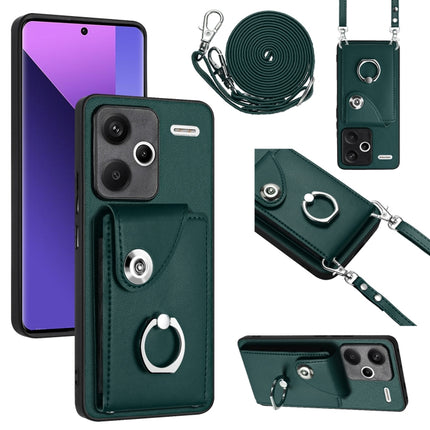 Organ Card Bag Ring Holder Phone Case with Long Lanyard, For Xiaomi Redmi 13C 4G / Poco C65, For Xiaomi Redmi Note 13 5G Global, For Xiaomi Redmi Note 13 Pro+, For Xiaomi Redmi Note 13 Pro 5G Global