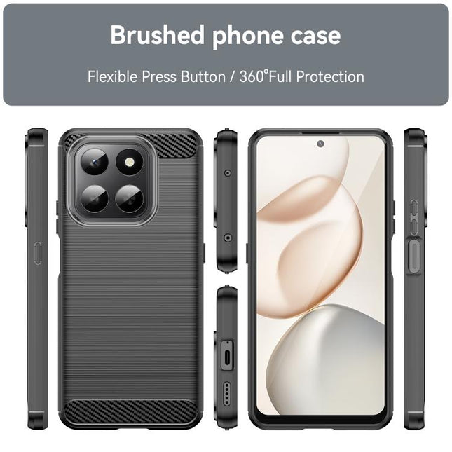 Carbon Fiber Brushed Texture TPU Phone Case, For Honor 400 Smart 5G, For Honor X70 5G, For Honor X6c 4G, For Honor 400 Pro Global 160.8mm, For Honor 400 Lite Global, For Honor 400 Global 156.5mm, For Honor 300 Ultra, For Honor 300 Pro