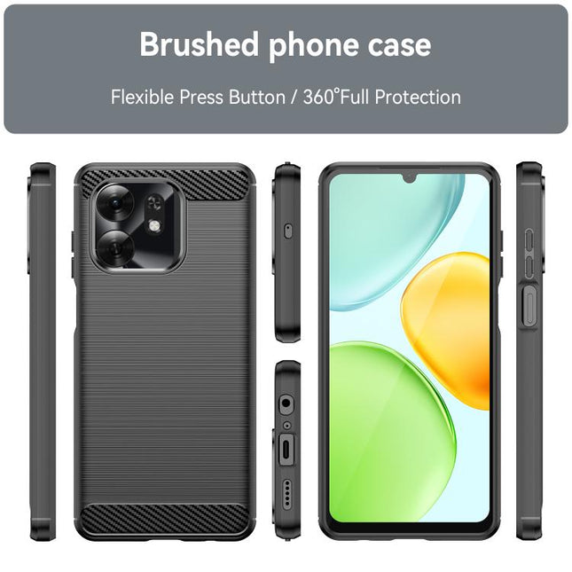 Carbon Fiber Brushed Texture TPU Phone Case, For Honor Play 60A 5G, For Honor Magic8 Lite, For Honor X5c 4G, For Honor Magic8 Pro, For Honor Magic8, For Honor X9d 5G, For Honor X7d 5G, For Honor X5c Plus