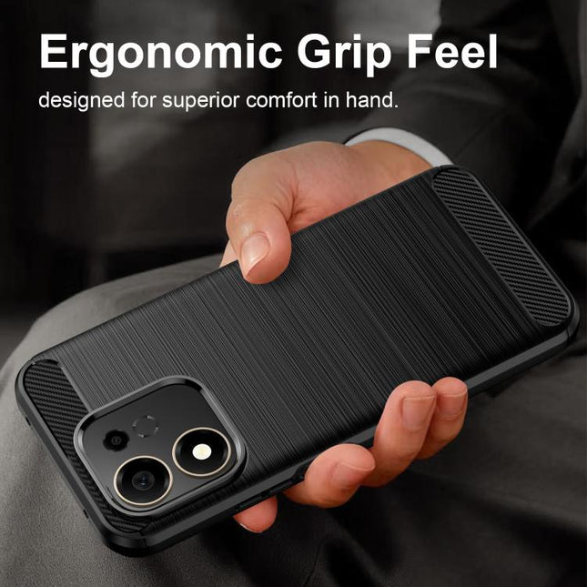 Carbon Fiber Brushed Texture TPU Phone Case, For Honor 600 Smart 5G, For Honor X7e 4G, For Honor 600 Pro Global, For Honor 600 Global, For Honor Play10A 4G, For Honor 600 Lite Global, For Honor X6d 5G, For Honor X8d 4G