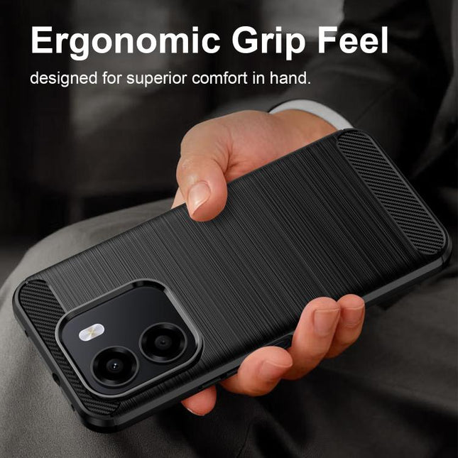 Carbon Fiber Brushed Texture TPU Phone Case, For Honor X6e, For Honor 600 Smart 5G, For Honor X7e 4G, For Honor 600 Pro Global, For Honor 600 Global, For Honor Play10A 4G, For Honor 600 Lite Global, For Honor X6d 5G