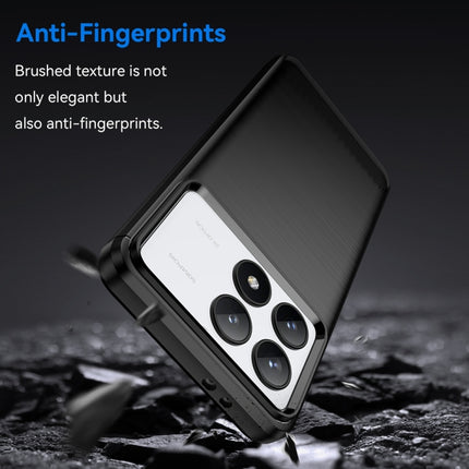 Brushed Texture Carbon Fiber TPU Phone Case, For Xiaomi Redmi K70