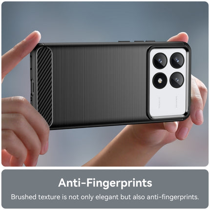 Brushed Texture Carbon Fiber TPU Phone Case, For Xiaomi Redmi K70