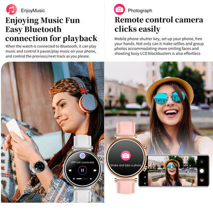 T86 Woman Health 1.27 inch Smart Watch, BT Call / Physiological Cycle / Heart Rate / Blood Pressure / Blood Glucose / SOS