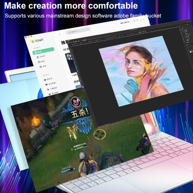 V8 15.6 inch Ultrathin Laptop, Windows 11 Intel Jasper Lake N5095 Quad Core